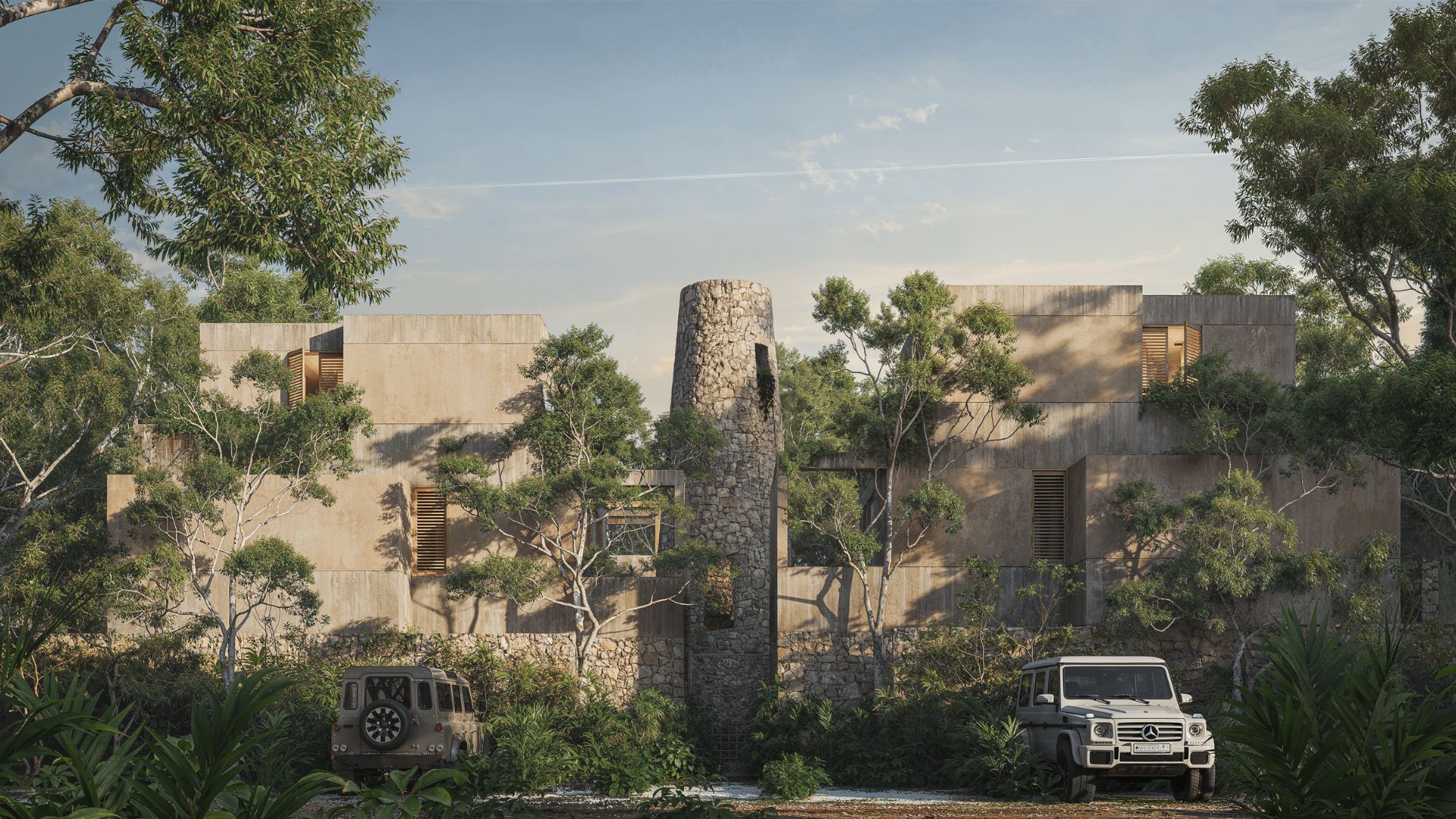 Inku facade by V Taller, featuring sustainable luxury villas Tulum 2026 in Selvazama.