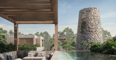 Luxury private pool and jungle-integrated deck in sustainable luxury villas Tulum 2026.